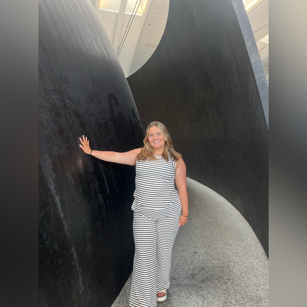 Striped Black and White two piece set